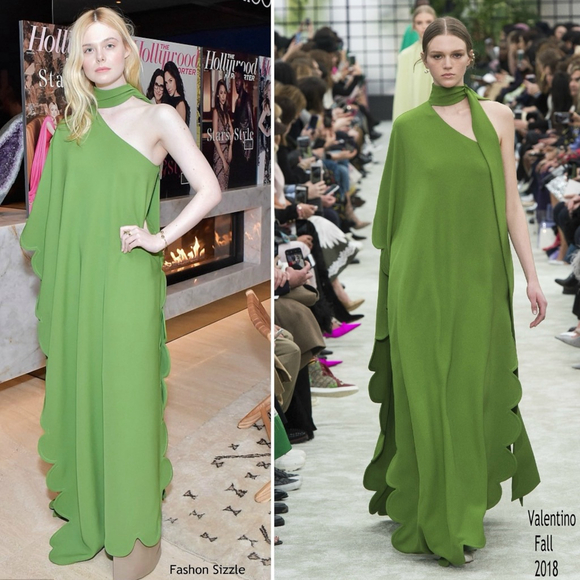 Valentino Garavani Dresses & Skirts - Valentino Dress NWT Onesleeve Scalloped Silk Crepe Gown Green Size 40 US 4 Small